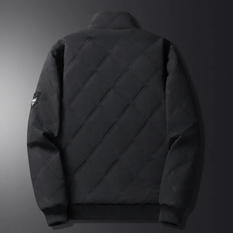 Warm Coat with Textured Knit
