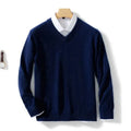 Wool Blend Sweater with V-Neck