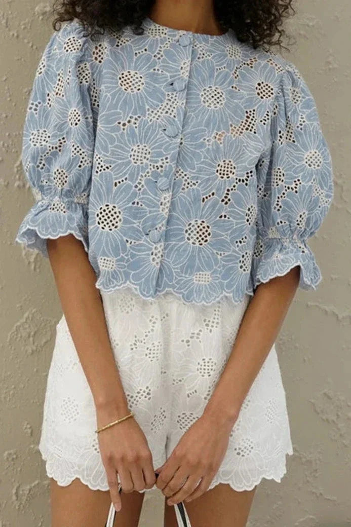 Refined Embroidered Blouse