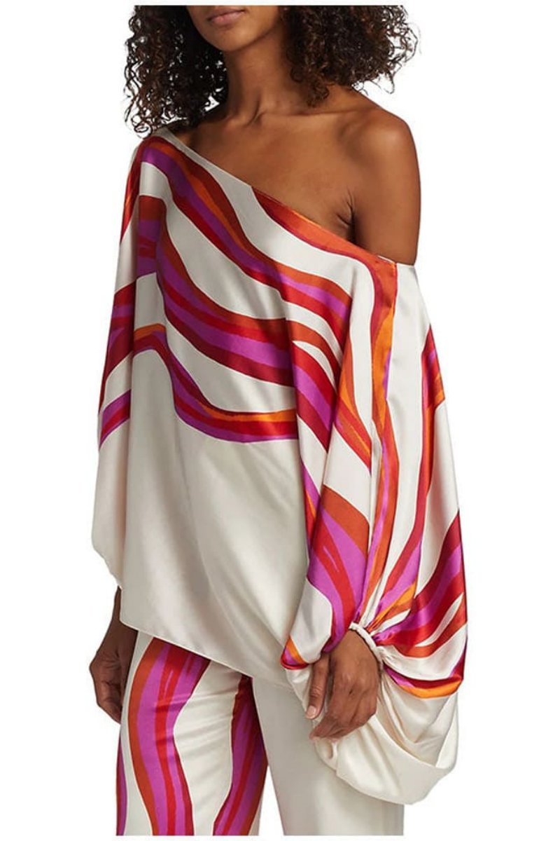 Coordinated Abstract Waves Two-Piece Set - Fuschia