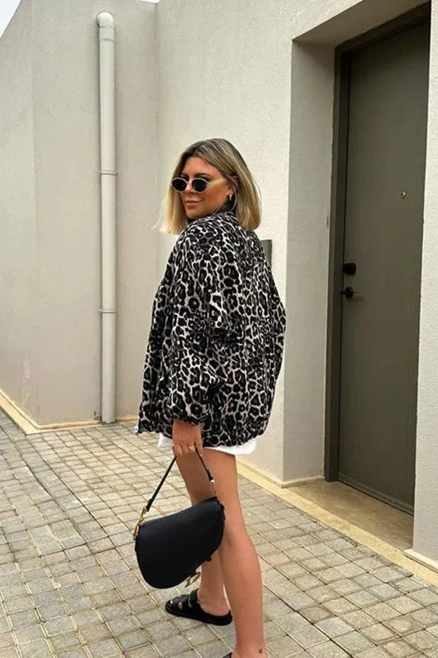 Modern Retro Leopard Print Coat