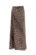 Spring Maxi Leopard High-Waisted Flare Skirt