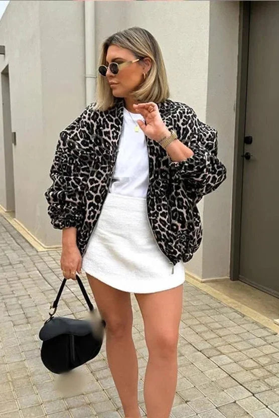 Modern Retro Leopard Print Coat