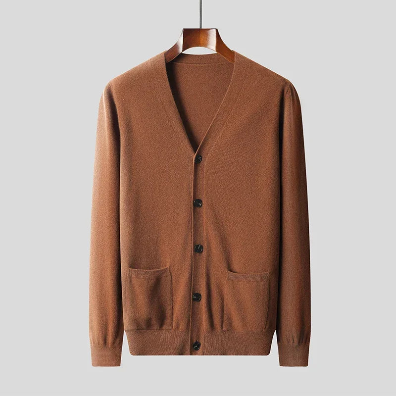 Warm Knit Cardigan with Multiple Pockets