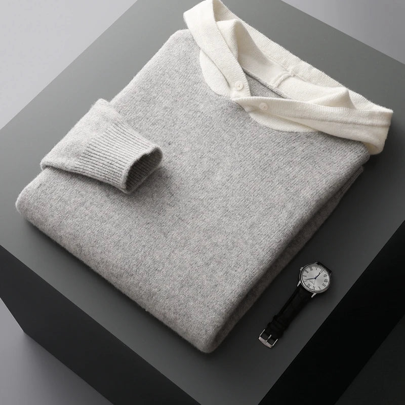 Breathable Wool Blend Hoodie