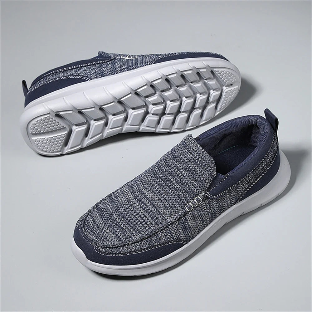 Knit Slip-On Shoes with Rubber Sole