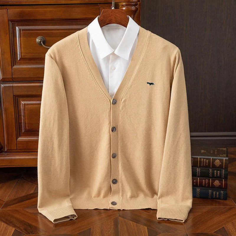 Breathable Wool Blend Cardigan