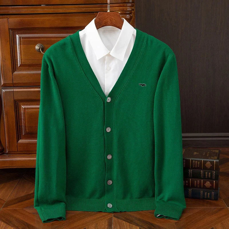 Breathable Wool Blend Cardigan