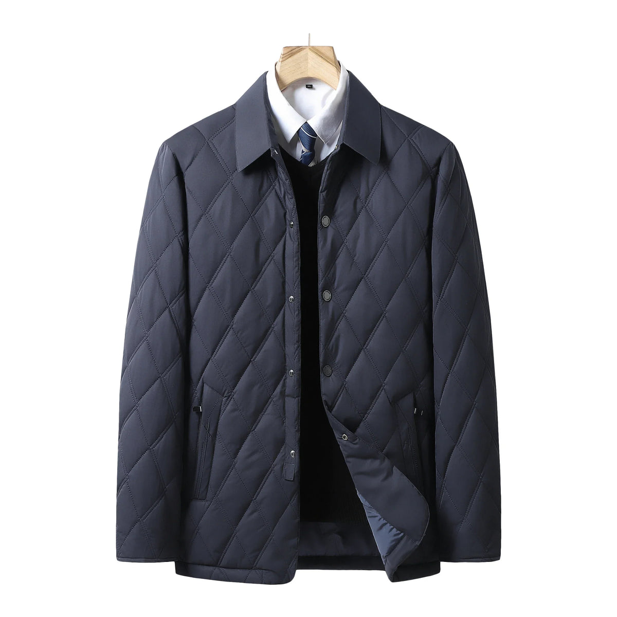 Quilted Jacket with Zip Front