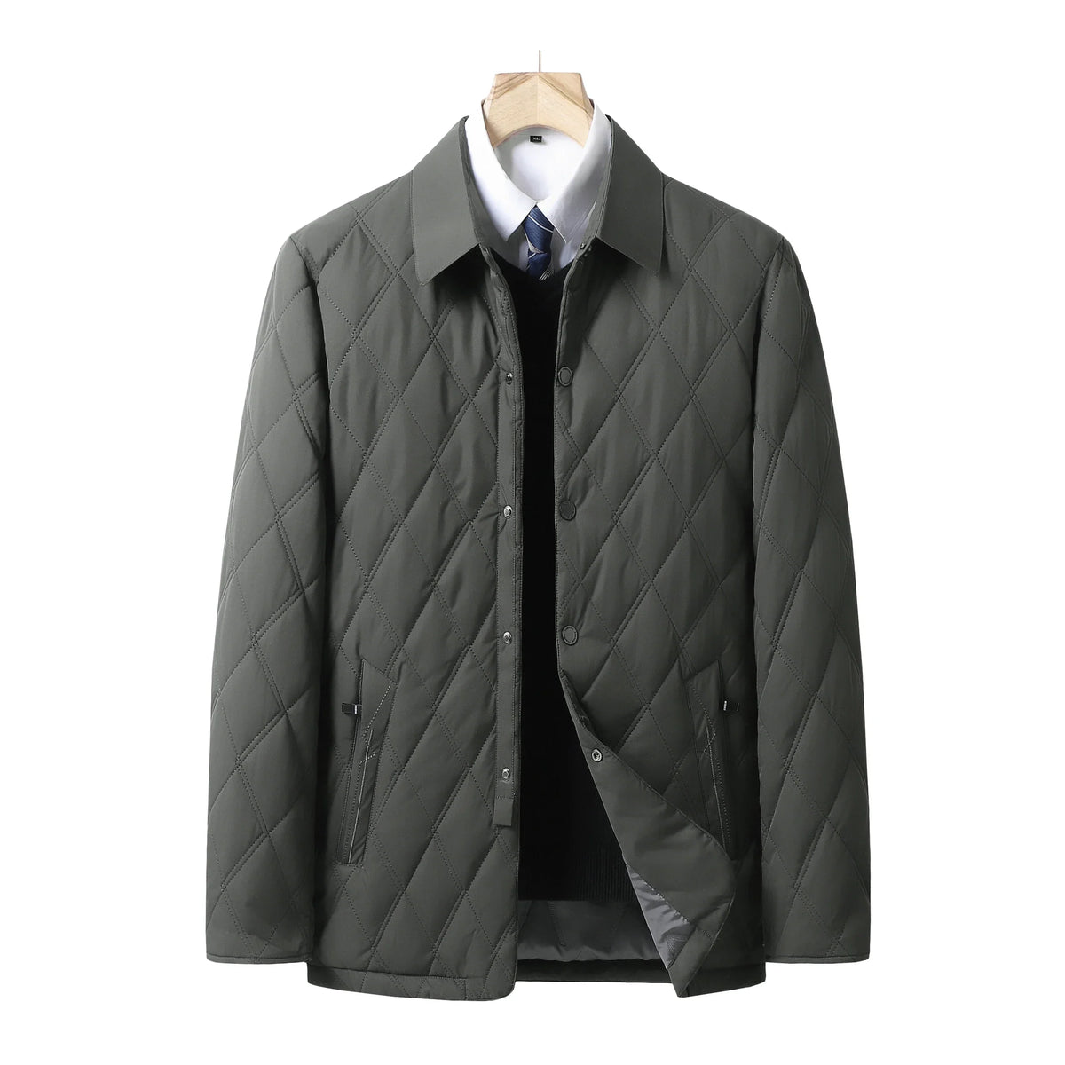 Quilted Jacket with Zip Front
