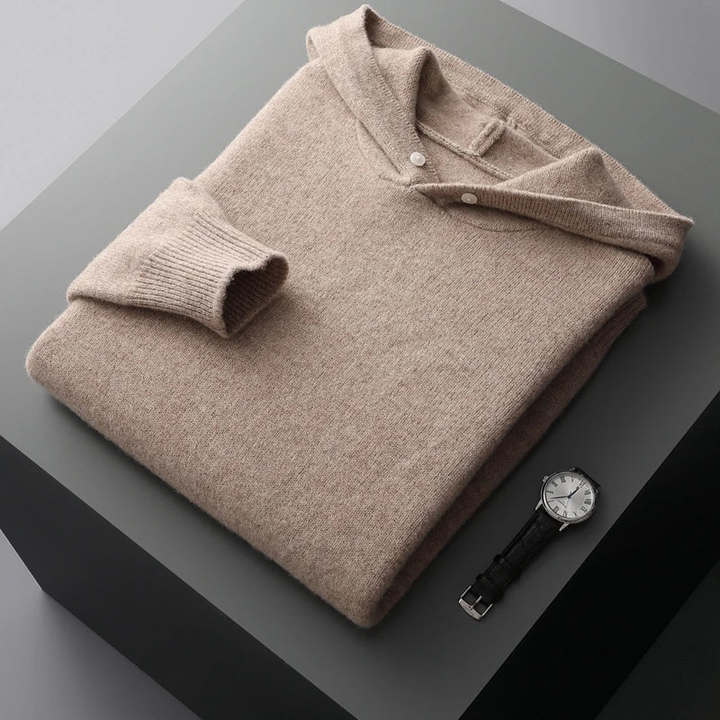 Breathable Wool Blend Hoodie