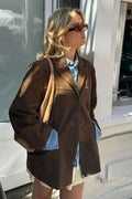 Modern Suede Leather Blazer
