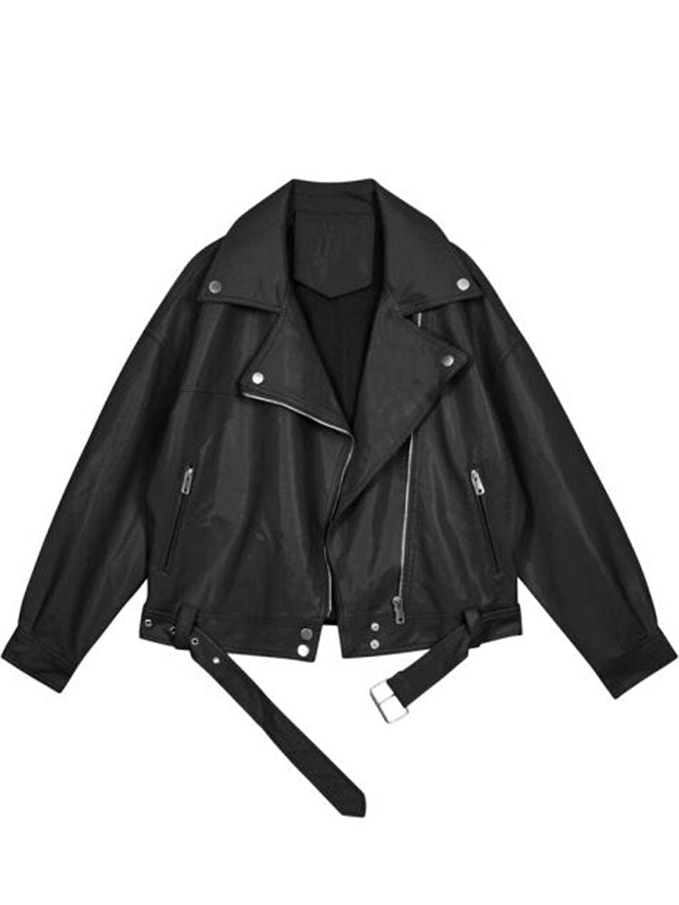 Modern Oversized Leather Jacket