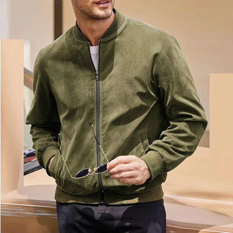 Urban Suede Bomber Jacket