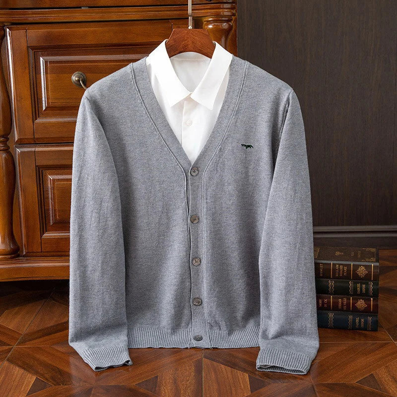 Breathable Wool Blend Cardigan