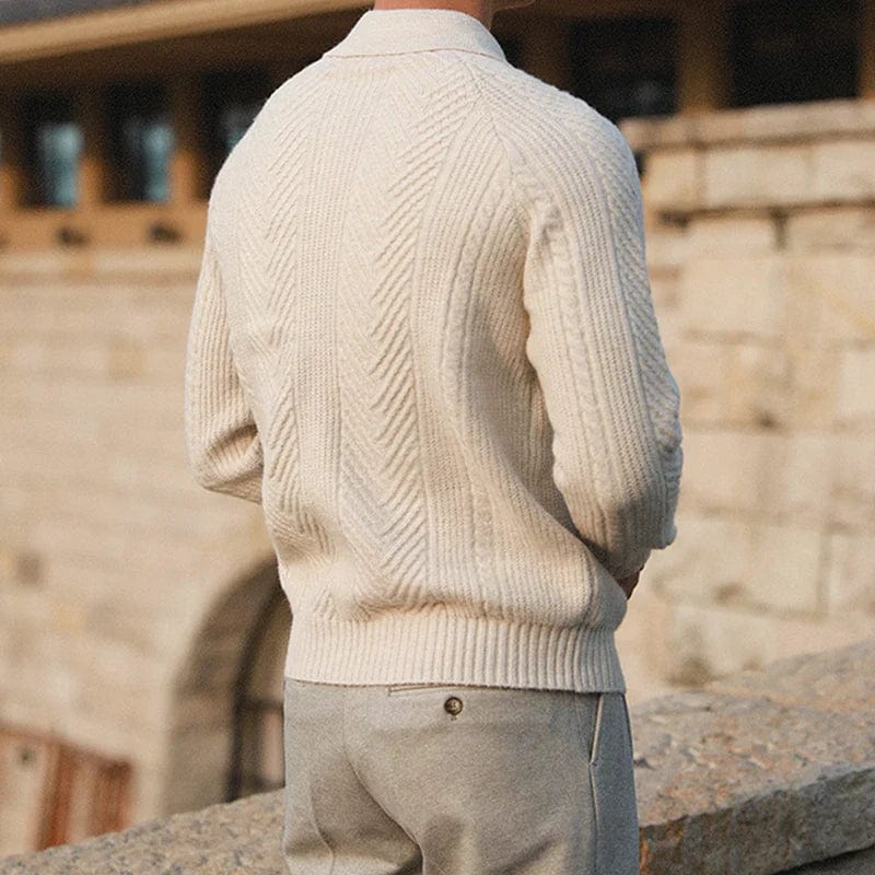 Polyester Sweater with Button Front