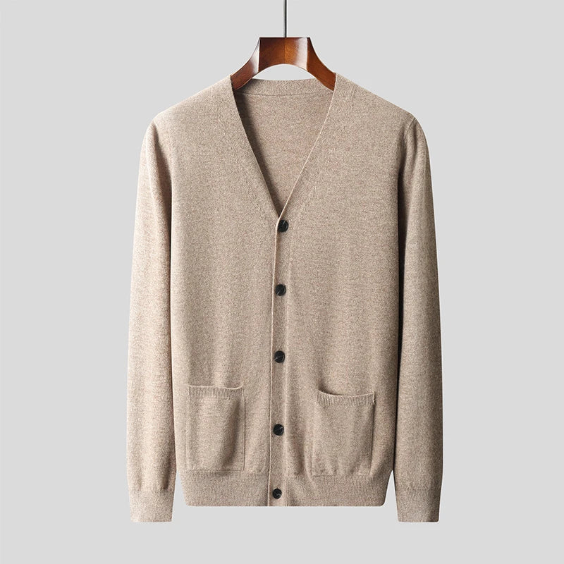 Warm Knit Cardigan with Multiple Pockets