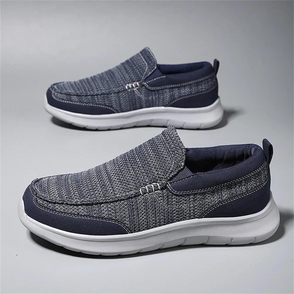 Knit Slip-On Shoes with Rubber Sole