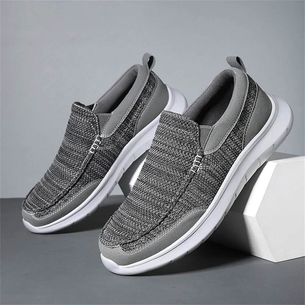 Knit Slip-On Shoes with Rubber Sole
