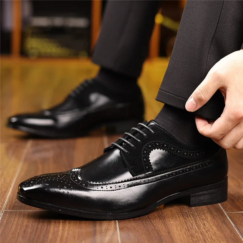 Refined Polished Leather Oxford Shoes