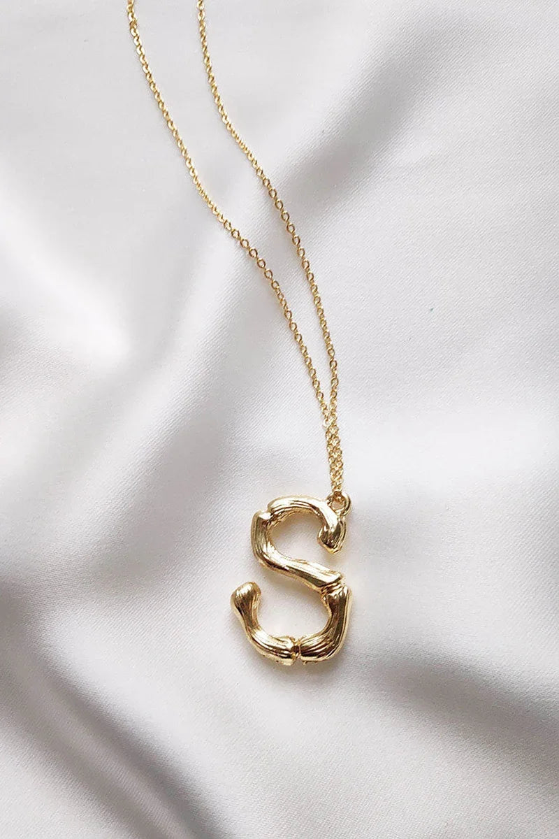 Statement Initial Necklace P-T