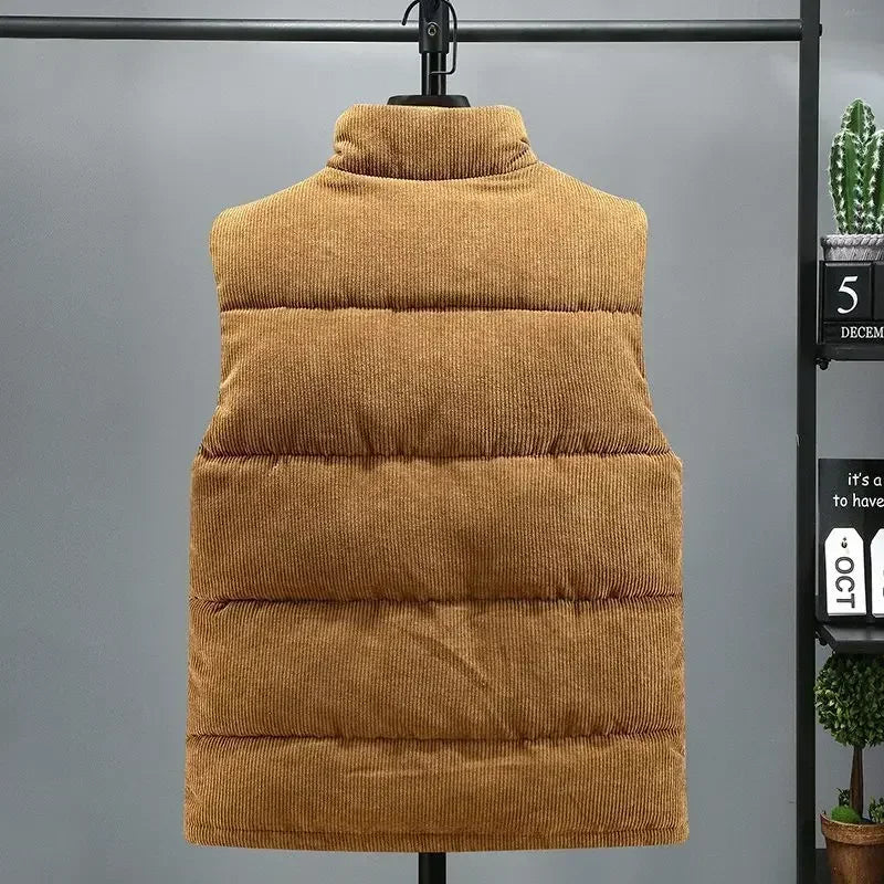 Corduroy Sweater with Zip Front