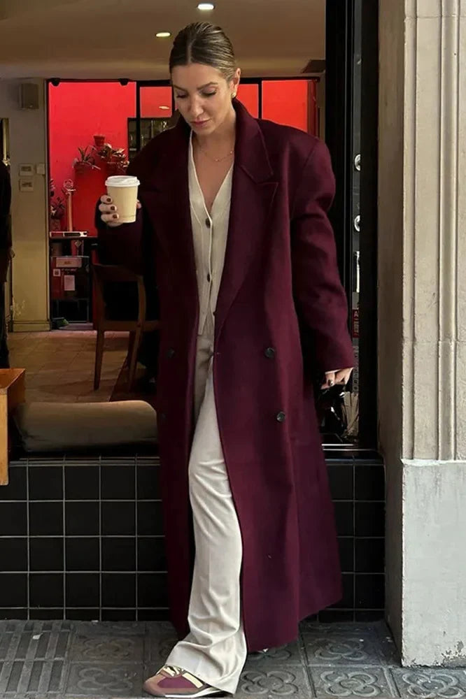 Solid Warm Long Coat