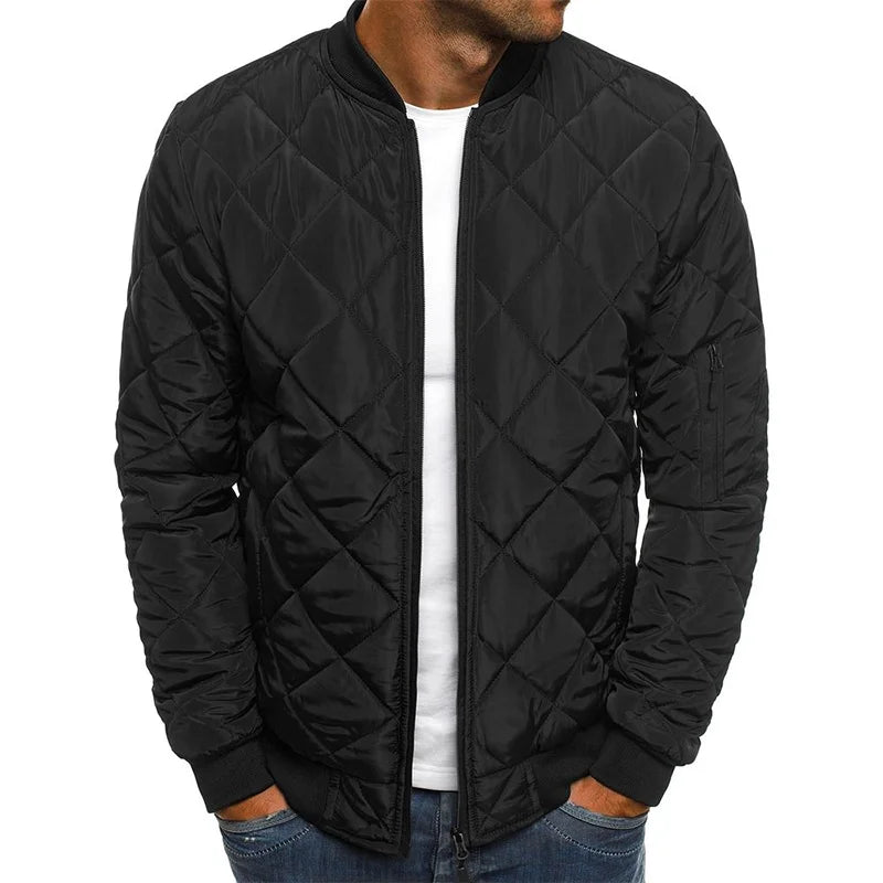 Quilted Wool Blend Jacket