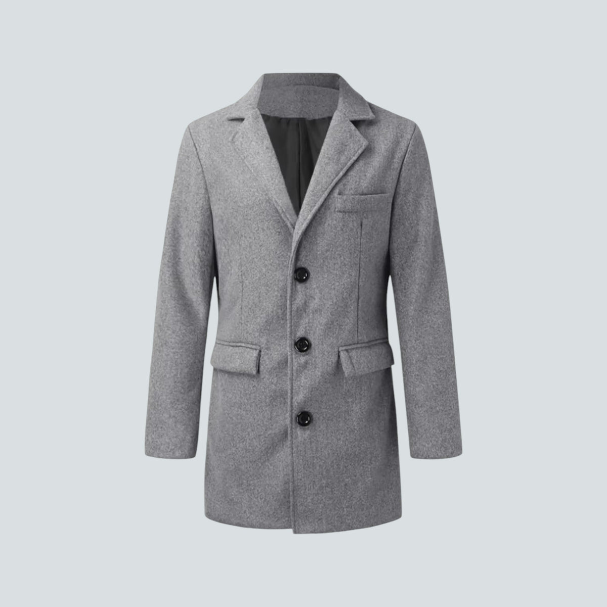 Wool Blend Coat with Slim Fit