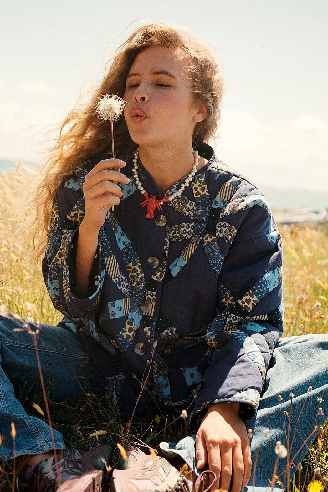 Retro Sari Print Quilted Jacket