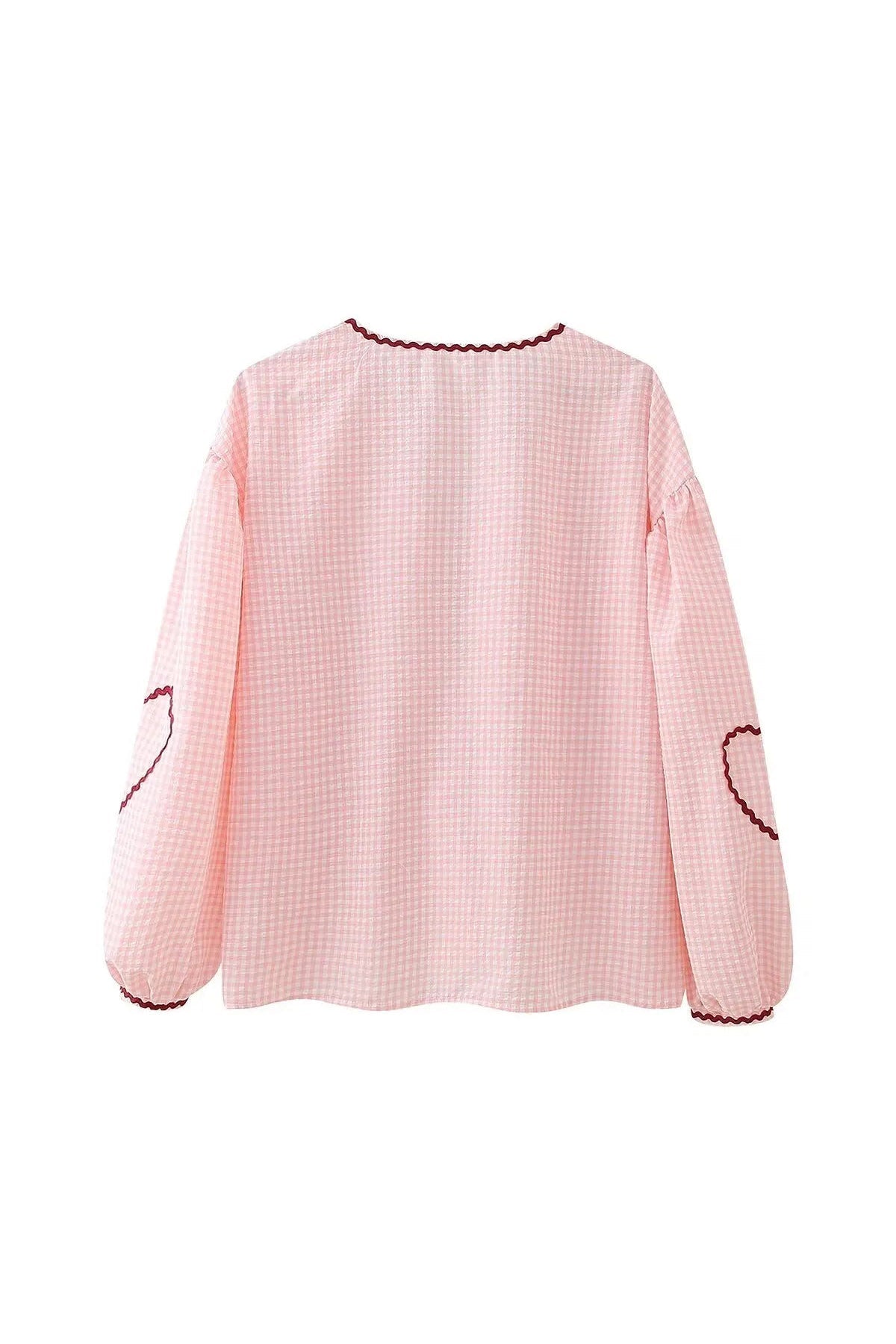 Modern Hearts Long Sleeves Blouse