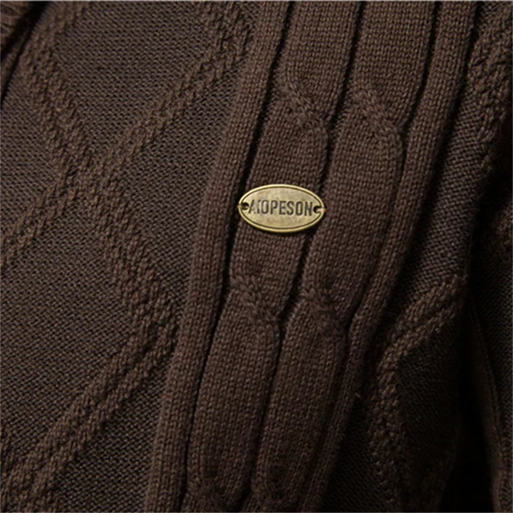 Wool Blend Cardigan with Slim Fit
