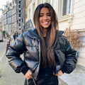 Padded Leather Jacket with a Modern Look