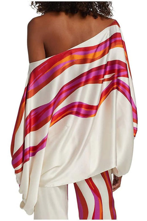 Coordinated Abstract Waves Two-Piece Set - Fuschia