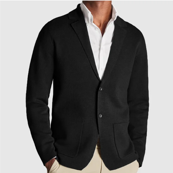 Wool Blend Sweater with Longline Cut