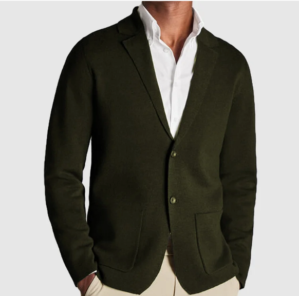 Wool Blend Sweater with Longline Cut