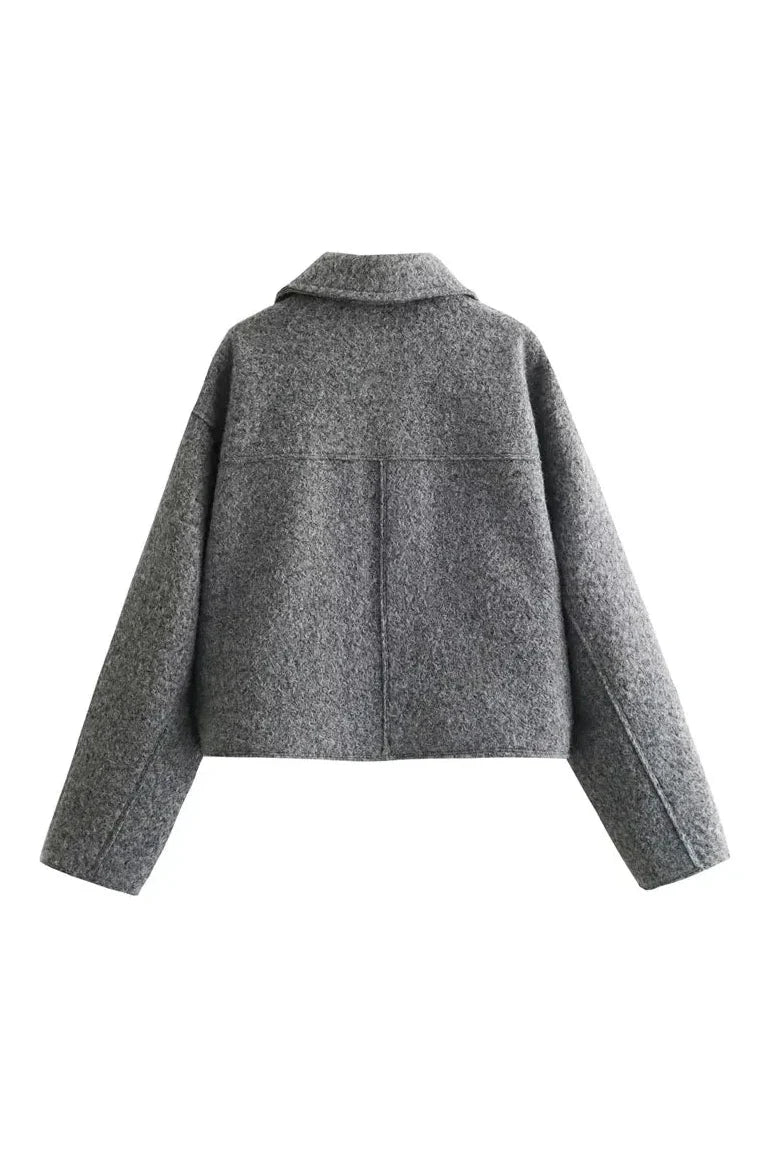 Modern Cropped Jacket - Gray