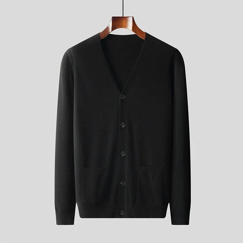 Warm Knit Cardigan with Multiple Pockets