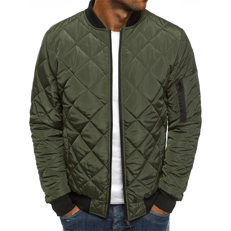 Quilted Wool Blend Jacket
