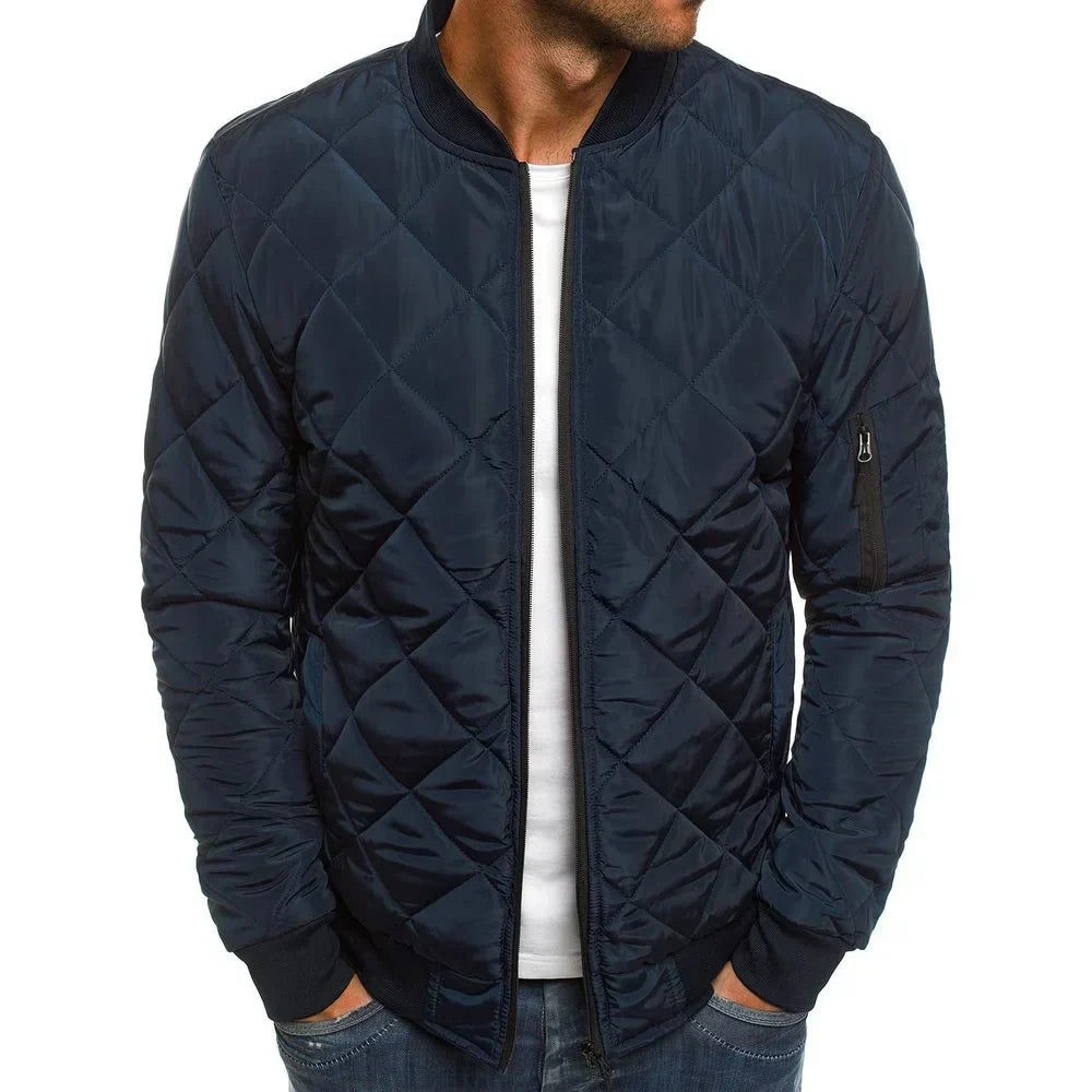 Quilted Wool Blend Jacket