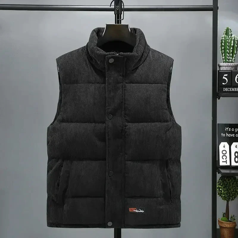 Corduroy Sweater with Zip Front