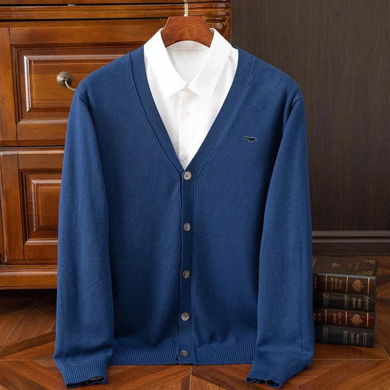 Breathable Wool Blend Cardigan
