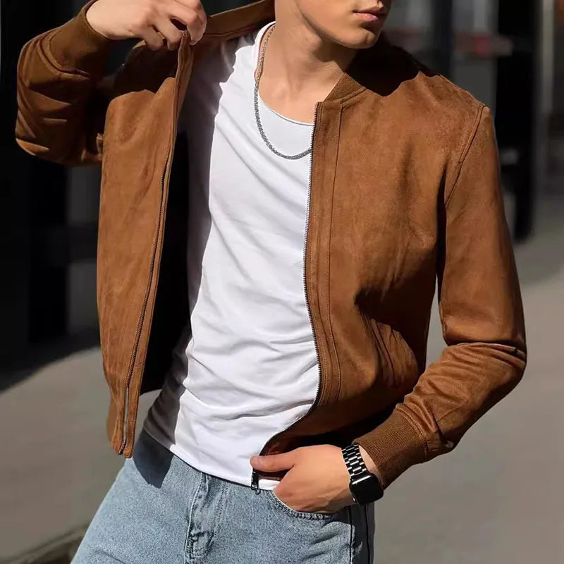 Urban Suede Bomber Jacket