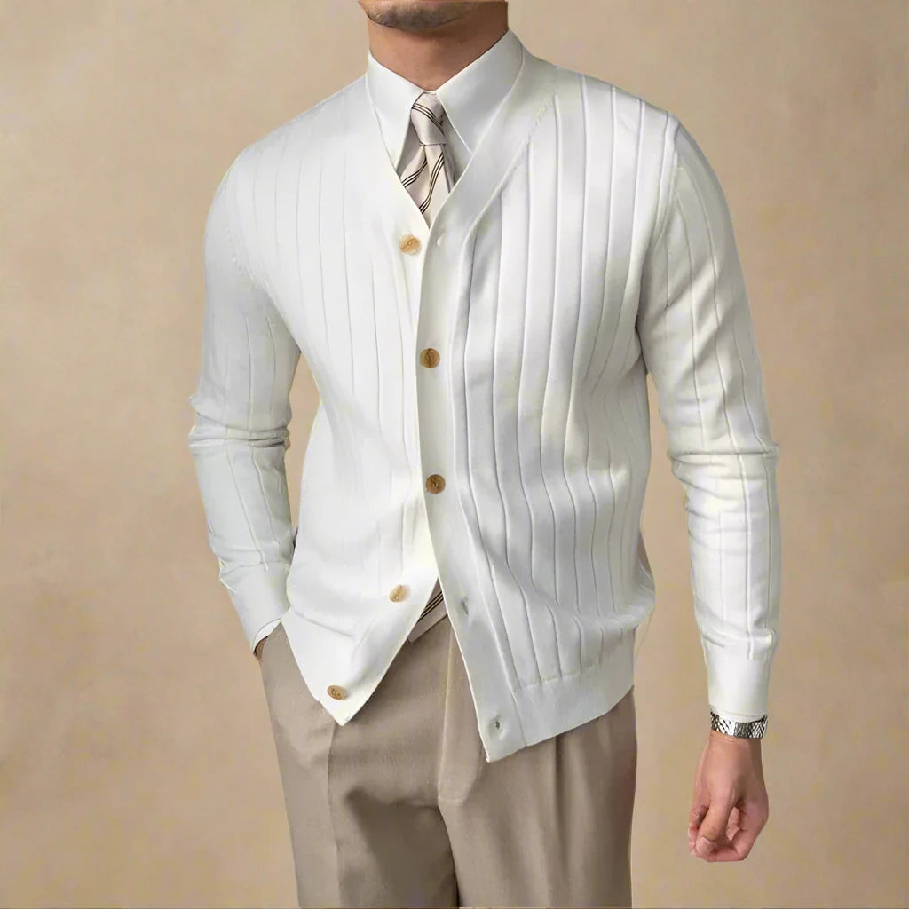 Knit Cardigan with V-Neck