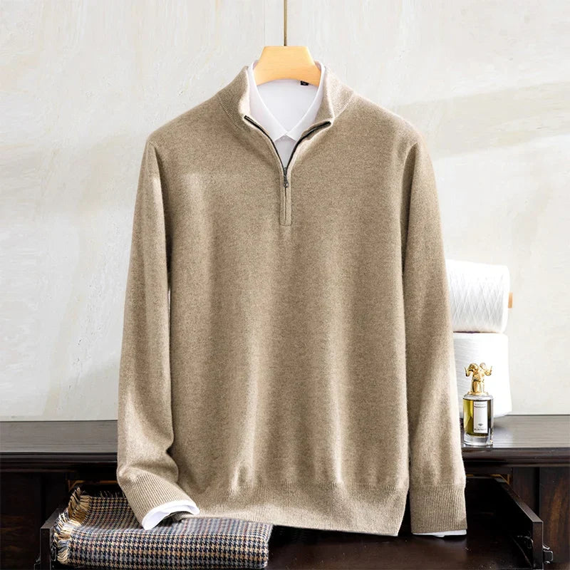 Knit Sweater with Zip Front