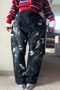 Modern Splash Art Work Jeans