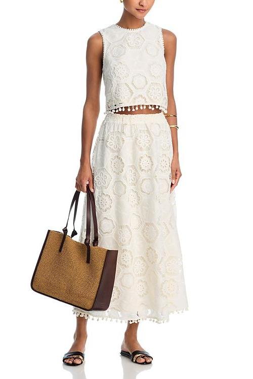 Modern Square Crochet Tank Top & Maxi Skirt