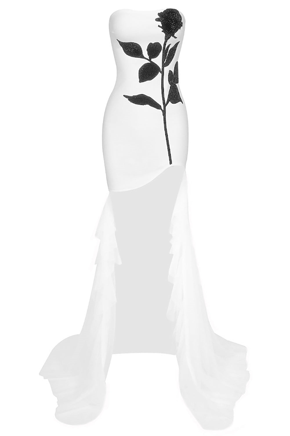 Veronica Strapless Crystal Embellishment Mini-Length Dress