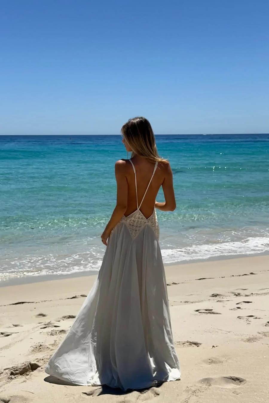 Lavinia Plunging V Maxi-Length Dress