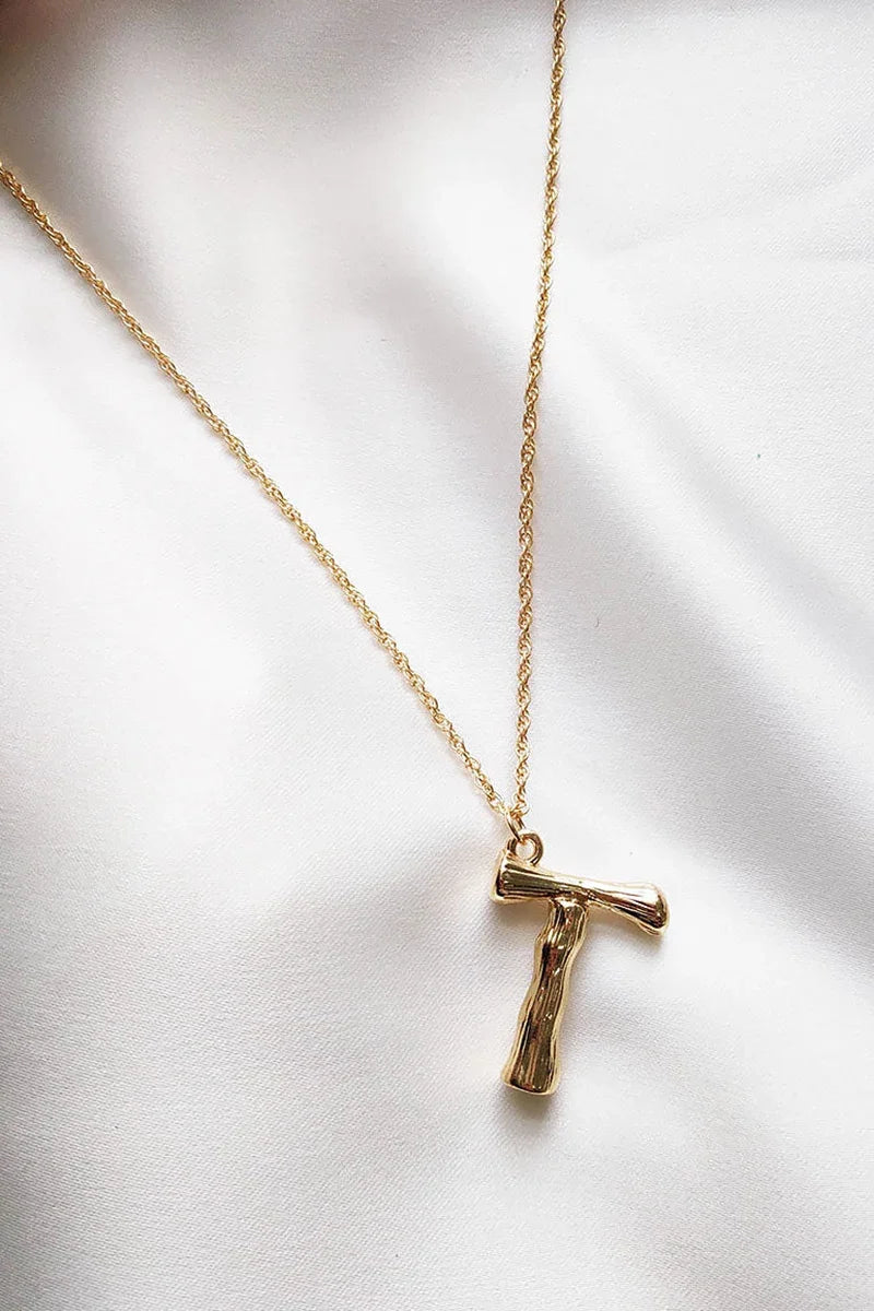 Statement Initial Necklace P-T
